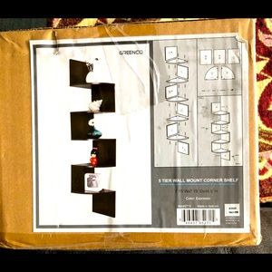 5 tier wall mount corner shelf